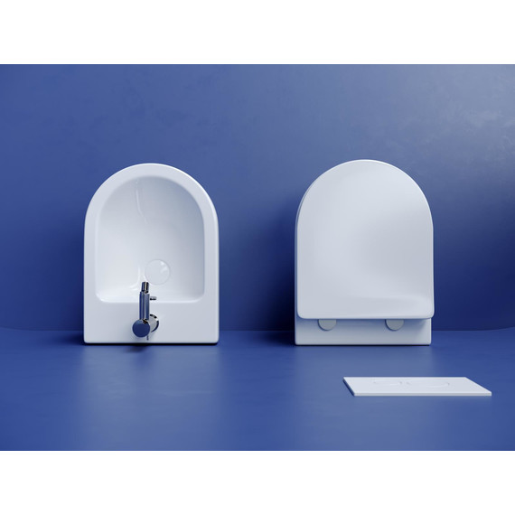 Унитаз подвесной безободковый Ceramicanova Metropol CN4002T с тонкой крышкой микролифт - фото 13