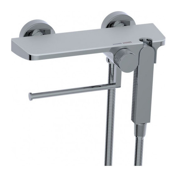 Набор для гигиенического душа CeramaLux LT9506, цвет хром с белой полкой, Цвет производителя: белый/хром - фото 2