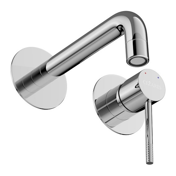 Смеситель для раковины настенный Cezares RELAX-BLI2-1-01-W0 (со скрытой частью), Цвет производителя: хром - фото 3