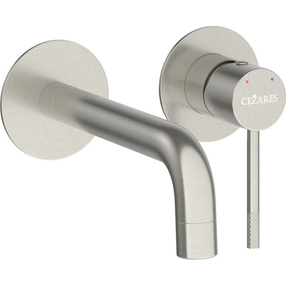 Смеситель для раковины настенный Cezares RELAX-BLI2-1-IN-W0 (со скрытой частью) сатин, Цвет производителя: сатин - фото 2