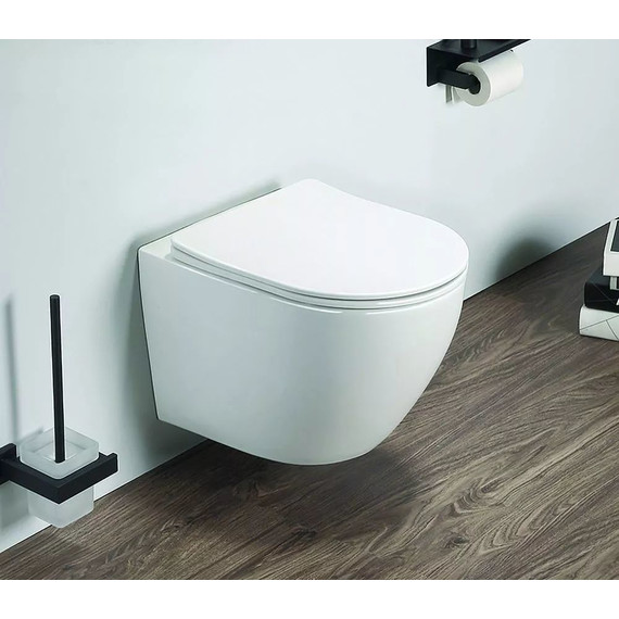 Инсталляция с подвесным унитазом комплект: TECEbase 2.0 9400412 с подвесным безободковым унитазом Azario Gloria AZ-2003 сиденье микролифт, крепление, кнопка смыва хром глянцевый - фото 13