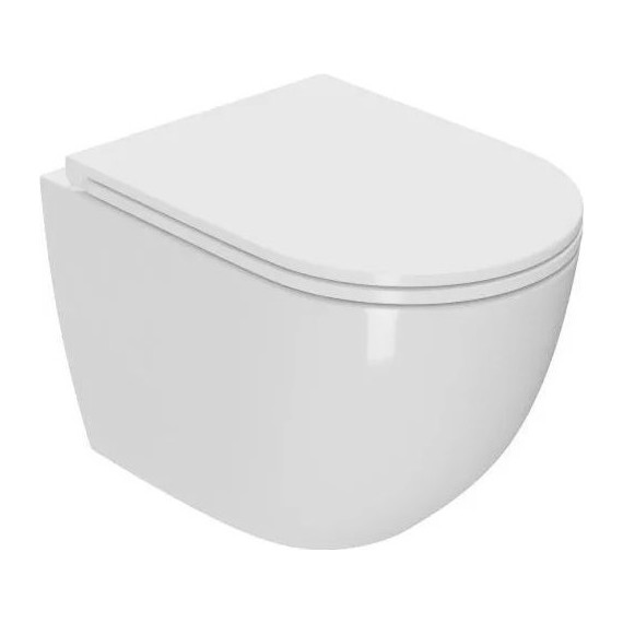 Инсталляция с подвесным унитазом комплект: TECEbase 2.0 9400412 с подвесным безободковым унитазом Sintesi Evi SIN-TS-EVI-152 сиденье микролифт, крепление, кнопка смыва хром глянцевый (система смыва Торнадо) - фото 6