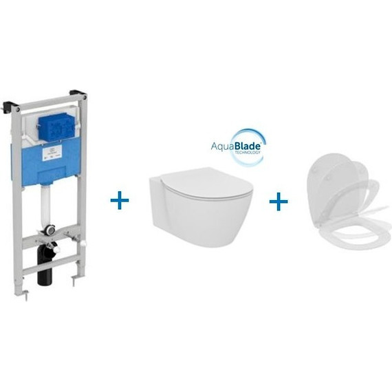 Инсталляция Ideal Standard с подвесным безободковым унитазом Tesi AquaBlade T386801 - фото 