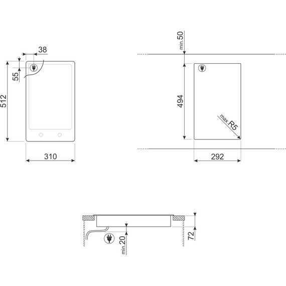 Индукционная варочная панель Smeg Classica PGF32I-1 Domino - фото 4