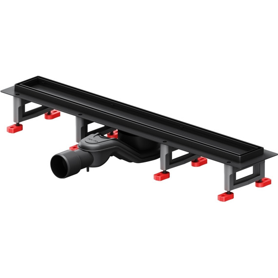 Душевой трап (лоток) 60 AM.PM MasterFlow W01SC-U11-060-04BM комбинированный затвор с черной матовой решеткой под плитку - фото 2