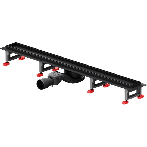 Душевой трап (лоток) 80 AM.PM MasterFlow W01SC-U11-080-04BM комбинированный затвор с черной матовой решеткой под плитку, Цвет производителя: чёрный, Размер трапа: 800 - фото 4