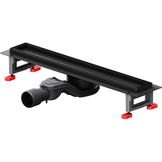 Душевой трап (лоток) 50 AM.PM MasterFlow W01SC-U11-050-04BM комбинированный затвор с черной матовой решеткой под плитку, Цвет производителя: чёрный, Размер трапа: 500 - фото 2