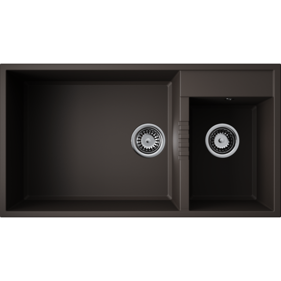 Кухонная мойка Omoikiri Tedori 85-2-U-ES 4997240, espresso, Цвет производителя: espresso - фото 2