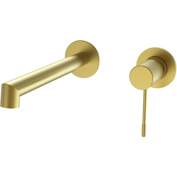 Смеситель для раковины настенный Vincea Desire VBFW-1D1BG, брашированное золото (со скрытой частью) - фото 