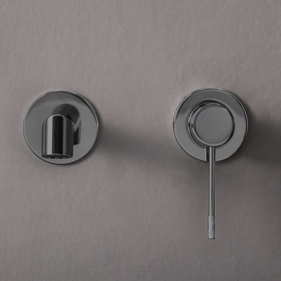 Смеситель для раковины настенный Vincea Desire VBFW-1D1GM, вороненая сталь (со скрытой частью) - фото 2