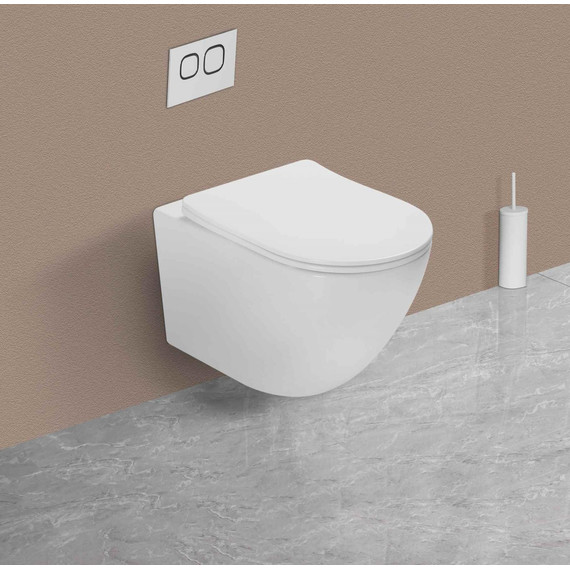 Унитаз подвесной безободковый Vincea Tornado Globo VT1-14ST (Система смыва торнадо) с крышкой микролифт - фото 2