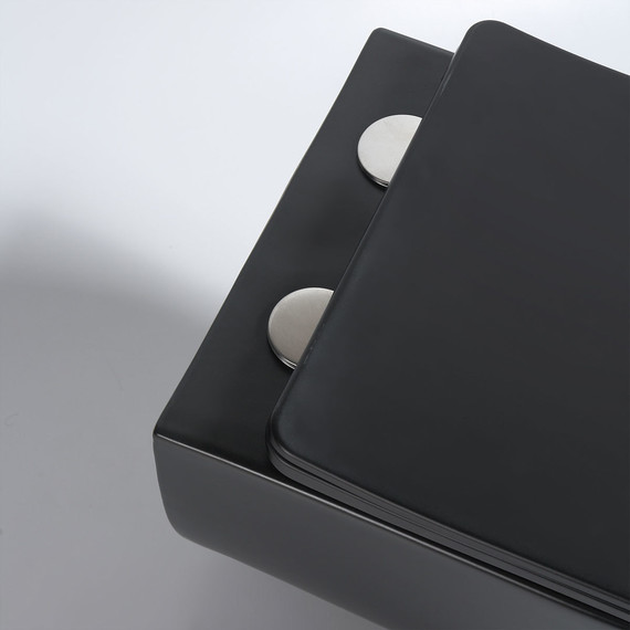 Унитаз подвесной безободковый Vincea Evo VT1-34SMB с крышкой микролифт, черный матовый, Цвет производителя: чёрный матовый - фото 6