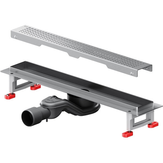 Душевой трап (лоток) 50 AM.PM MasterFlow W01SC-P11-050-01SB комбинированный затвор со стальной матовой решеткой - фото 11