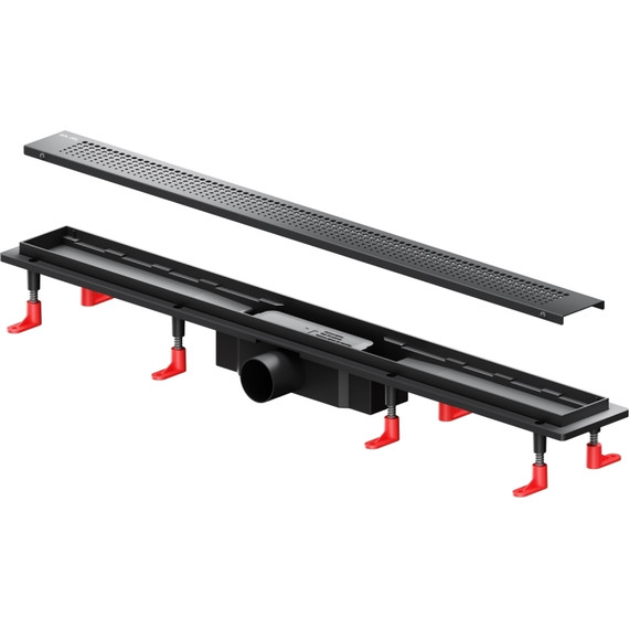 Душевой трап (лоток) 80 AM.PM PrimeFlow W02SC-P11-080-01BM комбинированный затвор с черной матовой решеткой - фото 11