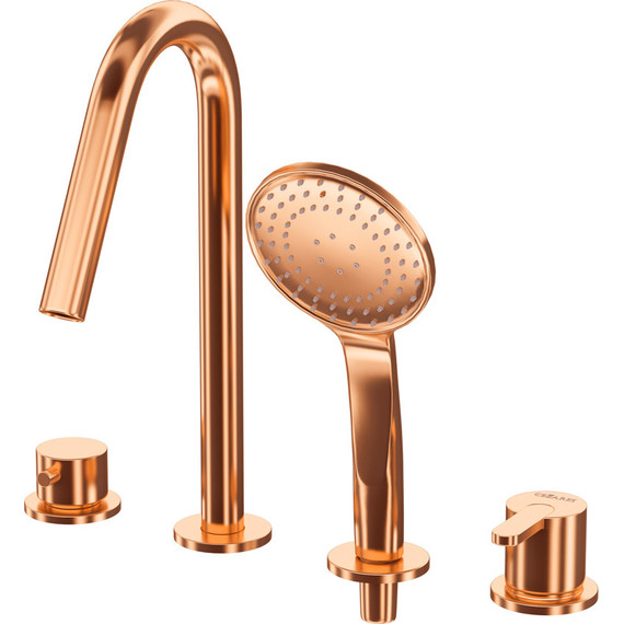 Смеситель для ванны Cezares LEAF-BVDM4-SS, sunset, Цвет производителя: sunset - фото 