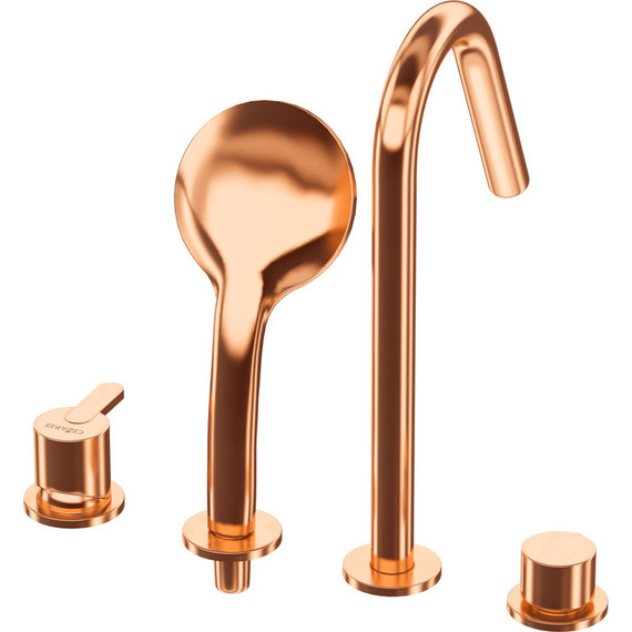 Смеситель для ванны Cezares LEAF-BVDM4-SS, sunset, Цвет производителя: sunset - фото 6