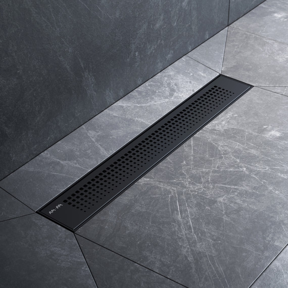 Душевой трап (лоток) 50 AM.PM PrimeFlow W02SC-P11-050-01BM комбинированный затвор с черной матовой решеткой, Цвет производителя: чёрный, Размер трапа: 500 - фото 3