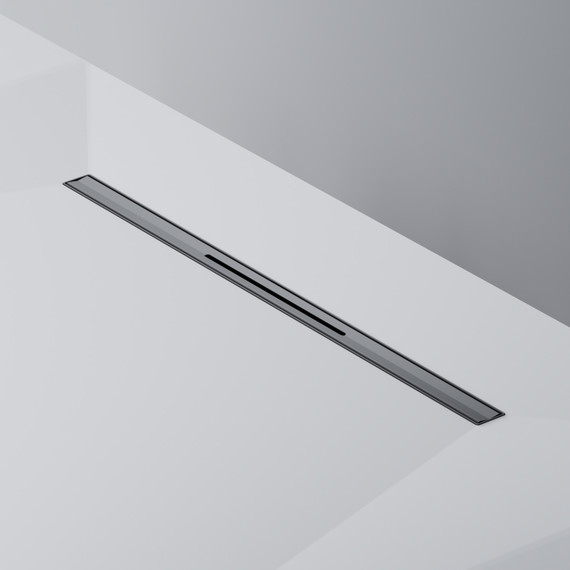 Душевой трап (лоток) 60 AM.PM MasterFlow Slim W01SC-S11-060-05BM комбинированный затвор с черной матовой решеткой - фото 6