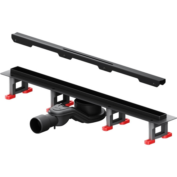 Душевой трап (лоток) 60 AM.PM MasterFlow Slim W01SC-S11-060-05BM комбинированный затвор с черной матовой решеткой - фото 11