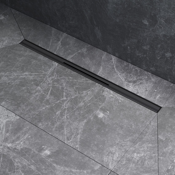 Душевой трап (лоток) 60 AM.PM MasterFlow Slim W01SC-S11-060-05BM комбинированный затвор с черной матовой решеткой - фото 5