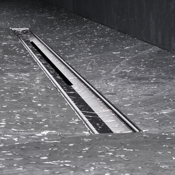 Душевой трап (лоток) 80 AM.PM MasterFlow Slim W01SC-S11-080-05SB комбинированный затвор со стальной матовой решеткой - фото 