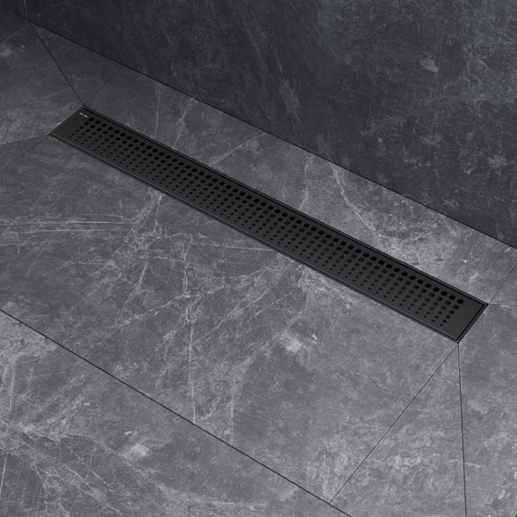 Душевой трап (лоток) 60 AM.PM MasterFlow W01SC-P11-060-01BM комбинированный затвор с черной матовой решеткой, Цвет производителя: чёрный, Размер трапа: 600 - фото 5