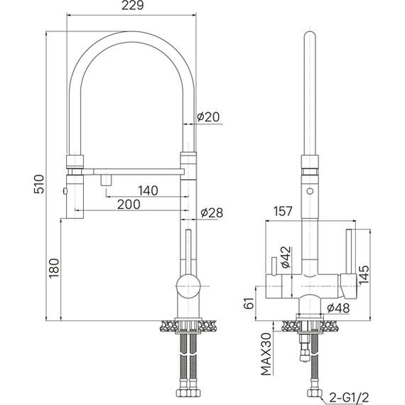 Смеситель для кухни Iddis Ace ACEBLFFi05, черный матовый - фото 13