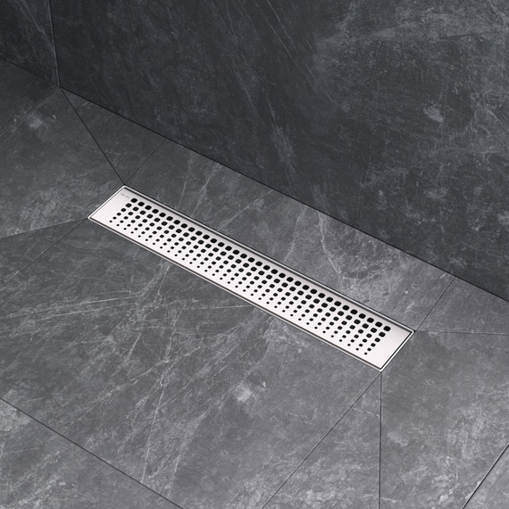 Душевой трап (лоток) 40 AM.PM MasterFlow W01SC-P11-040-01SB комбинированный затвор со стальной матовой решеткой, Цвет производителя: хром, Размер трапа: 400 - фото 5