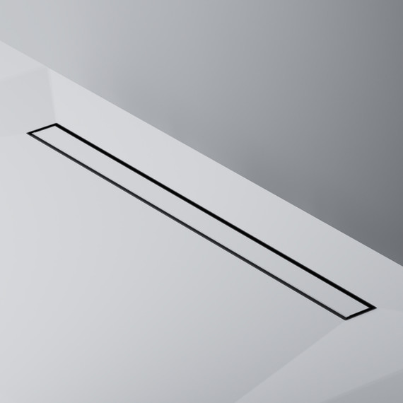 Душевой трап (лоток) 90 AM.PM MasterFlow W01SC-U11-090-04BM комбинированный затвор с черной матовой решеткой под плитку, Цвет производителя: чёрный, Размер трапа: 900 - фото 6