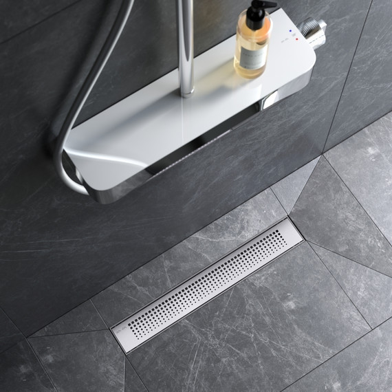 Душевой трап (лоток) 50 AM.PM PrimeFlow W02SC-P11-050-01SB комбинированный затвор со стальной матовой решеткой - фото 4
