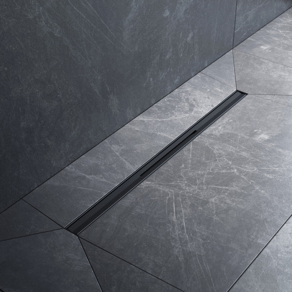 Душевой трап (лоток) 60 AM.PM MasterFlow Slim W01SC-S11-060-05BM комбинированный затвор с черной матовой решеткой - фото 3