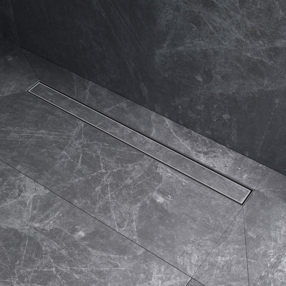 Душевой трап (лоток) 80 AM.PM MasterFlow W01SC-U11-080-04SB комбинированный затвор со стальной матовой решеткой под плитку - фото 5