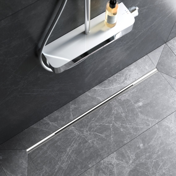 Душевой трап (лоток) 100 AM.PM MasterFlow Slim W01SC-S11-100-05SB комбинированный затвор со стальной матовой решеткой - фото 4