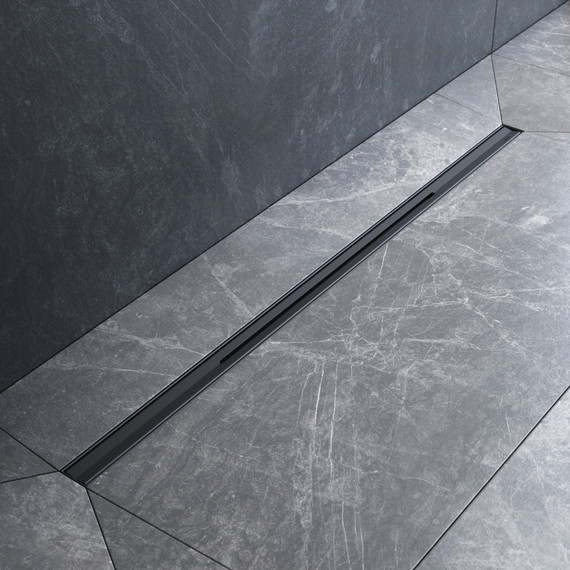 Душевой трап (лоток) 80 AM.PM MasterFlow Slim W01SC-S11-080-05BM комбинированный затвор с черной матовой решеткой - фото 3