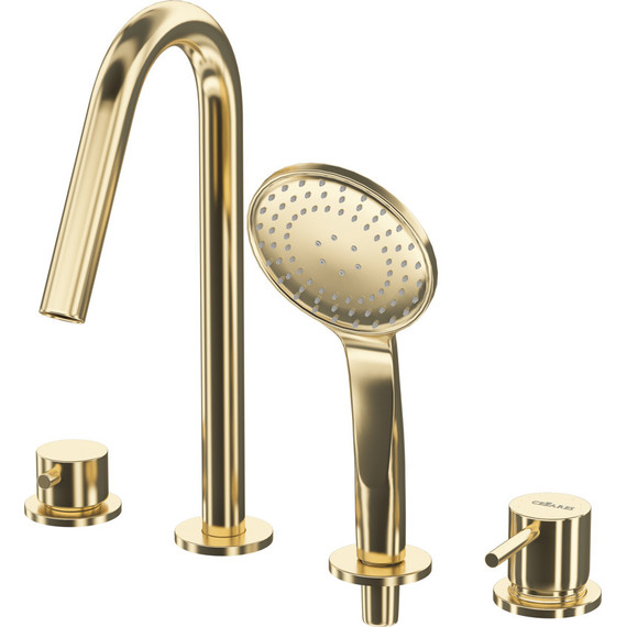 Смеситель для ванны Cezares LEAF-BVDM4-L-SR, sunrise, Цвет производителя: Sunrise - фото 