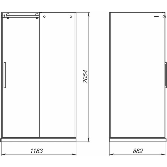 Душевое ограждение Mirsant Vector 120x90 см, (стекло 8 мм), хром/прозрачное - фото 3