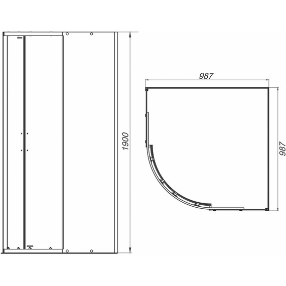 Душевое ограждение Mirsant Neo-100 100x100 см, хром/прозрачное - фото 5