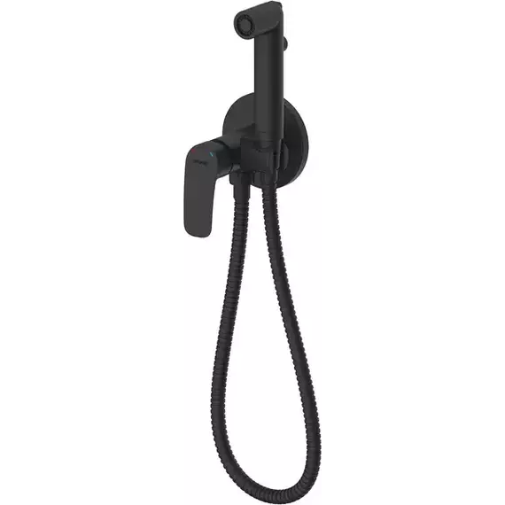 Набор для гигиенического душа Milardo Rora RORBLR0M08, чёрный матовый - фото 