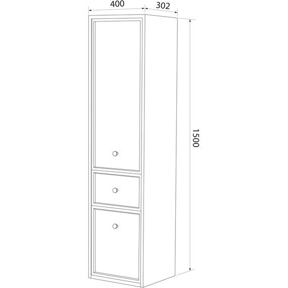 Пенал подвесной Iddis Torr 40 см TOR40D0i97, тёмно-серый - фото 6