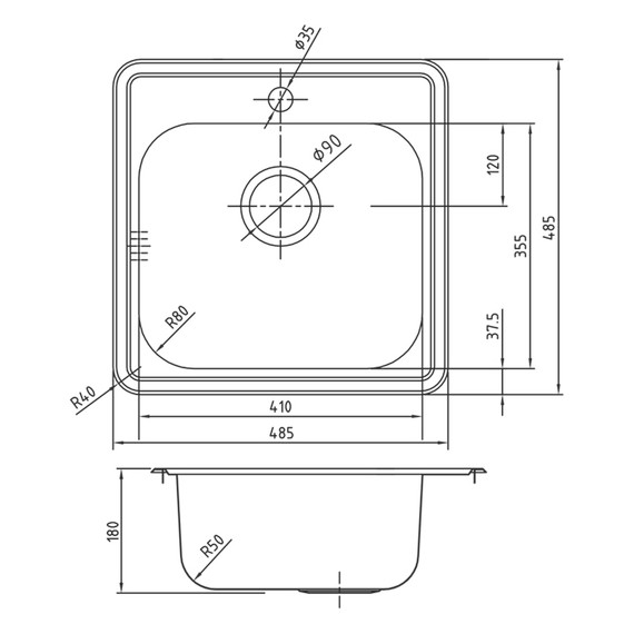 Кухонная мойка Iddis Strit STR48P0i77S 0,8 мм, сталь - фото 9
