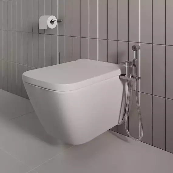 Набор для гигиенического душа Milardo Tidy 001SB00M08 устанавливаемый на унитаз - фото 2