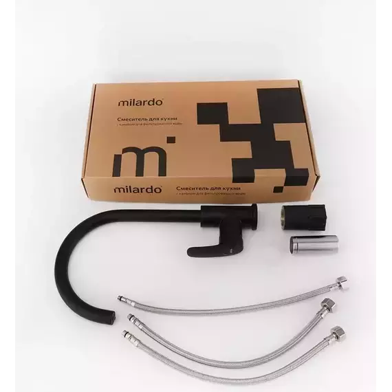 Смеситель для кухни Milardo Rora RORBLFJM05, чёрный матовый - фото 5