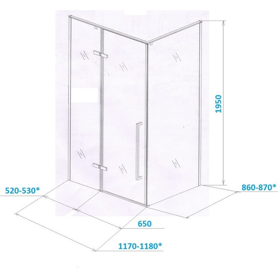 Душевое ограждение CeruttiSpa 120х90 см C1A (стекло 8 мм), чёрный/прозрачное - фото 11