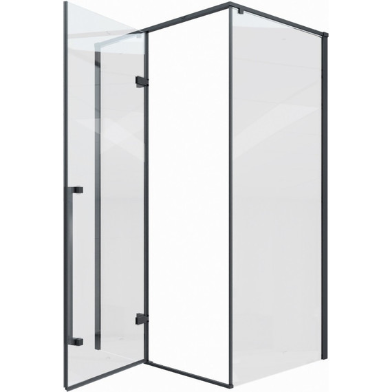 Душевое ограждение CeruttiSpa 120х90 см C1A (стекло 8 мм), чёрный/прозрачное - фото 12