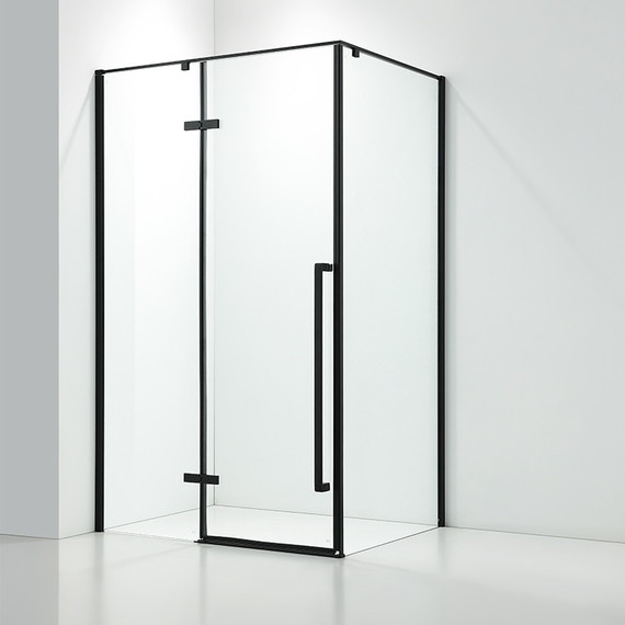 Душевое ограждение CeruttiSpa 120х90 см C1A (стекло 8 мм), чёрный/прозрачное - фото 