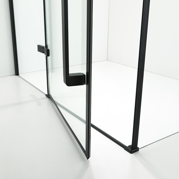 Душевое ограждение CeruttiSpa 120х90 см C1A (стекло 8 мм), чёрный/прозрачное - фото 7