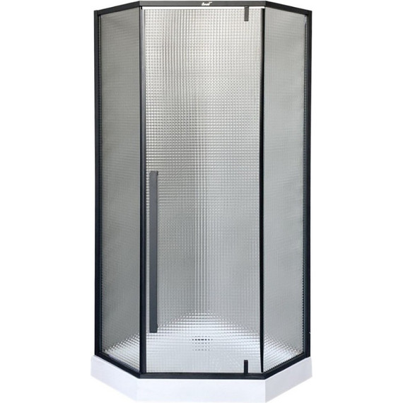 Душевое ограждение CeruttiSpa 90х90 см C3ABD, чёрный/матовое - фото 4