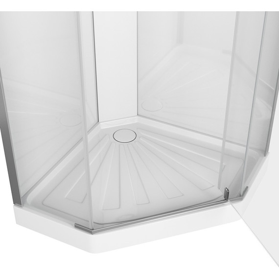 Душевая кабина CeruttiSpa 90х90 см Chika 901T, хром/прозрачное - фото 9