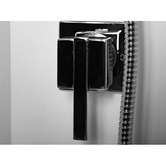 Душевая кабина CeruttiSpa 90х90 см Chika 901T, хром/прозрачное - фото 15