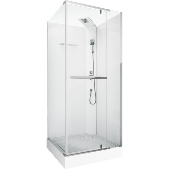 Душевая кабина CeruttiSpa 90х90 см MiMi90T, хром/прозрачное - фото 